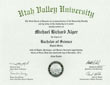 Utah Valley University Bachelor of Science Diploma